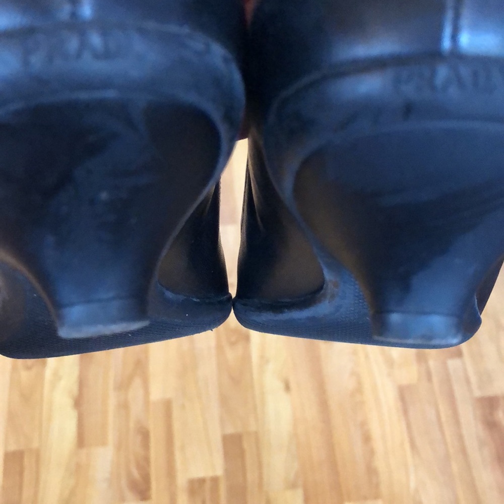 EUC Prada Leather Black Loafers Flats - Picture 6 of 7